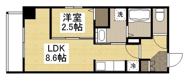 KOレジデンス千日前の物件間取画像